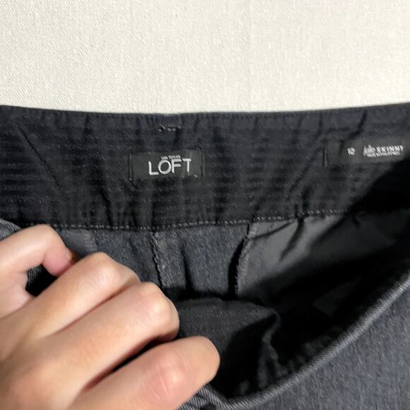 Ann Taylor LOFT Julie Skinny Ankle Pants Grey Workwear Stretch Trousers- Size 12 - Picture 5 of 10